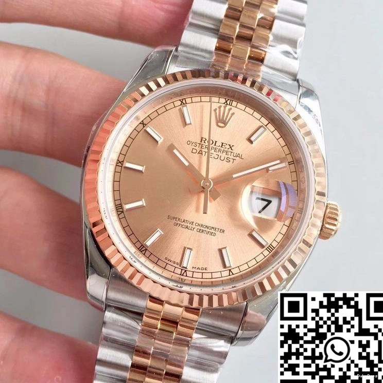Rolex Datejust Gold Dial Rose AR 36mm 116234 Factory 0919